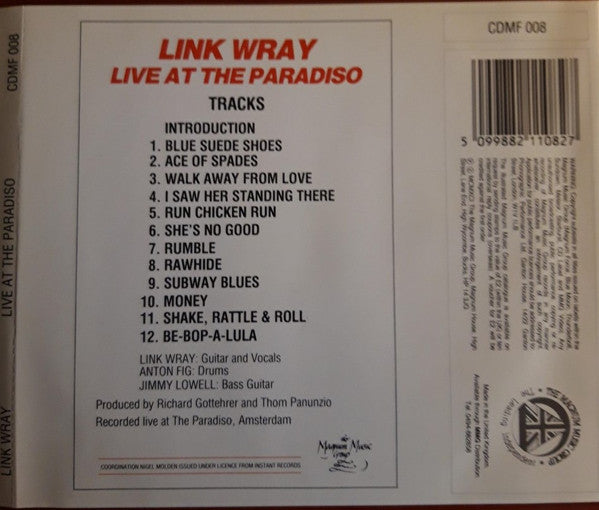 USED CD - Link Wray – Link Wray Live At The Paradiso Hot on Sale