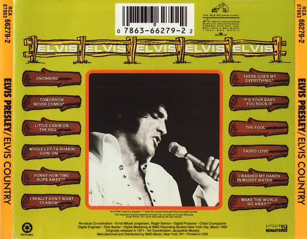 USED CD - Elvis Presley – Elvis Country (I m 10,000 Years Old) For Cheap