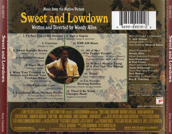 USED CD- Various – Sweet And Lowdown (Music From The Motion Picture) Online Sale