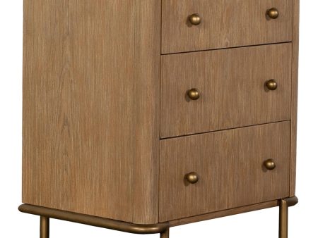 Arini 3-Drawer Nightstand with Dual USB Ports Sand Wash Hot on Sale