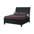 Sandy Beach Queen Storage Sleigh Bed Black For Sale