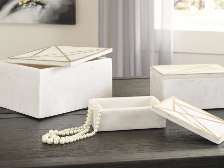 Ackley White Brass Finish Box Online