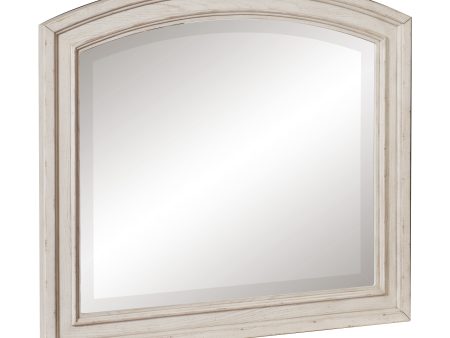 Bethel Wire Brushed White Mirror (Mirror Only) For Sale