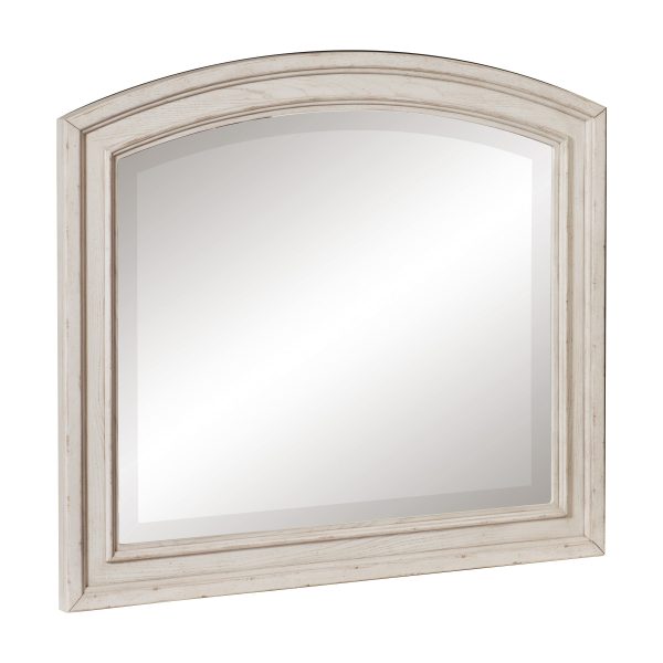 Bethel Wire Brushed White Mirror (Mirror Only) For Sale