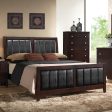 Carlton Queen Upholstered Bed Cappuccino Black Cheap