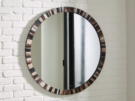 Ellford Black Brown Cream Accent Mirror Online Hot Sale