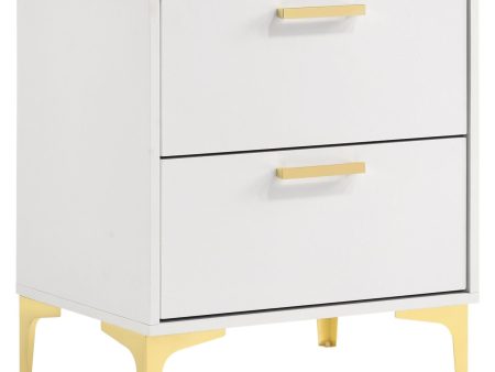 Kendall 2-Drawer Nightstand White For Discount