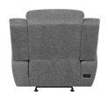 Bahrain Upholstered Power Glider Recliner Charcoal on Sale