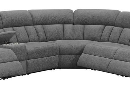 Bahrain 6-Piece Upholstered Power Sectional Charcoal Supply