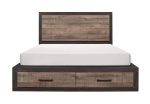 Miter Brown Queen Storage Platform Bed For Discount