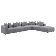 Jennifer Square Upholstered Ottoman Gray For Cheap