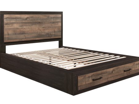 Miter Brown Queen Storage Platform Bed For Discount