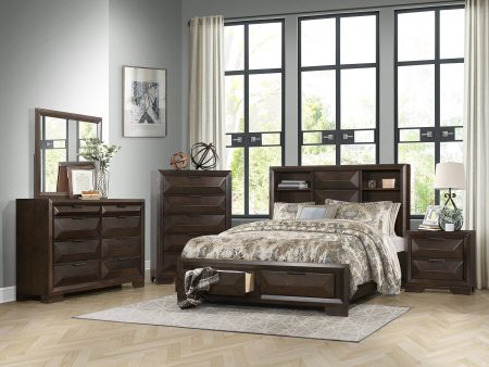 Chesky Bookcase Storage Platform Bedroom Set For Discount