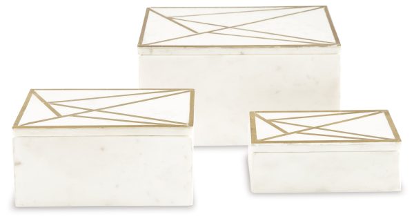 Ackley White Brass Finish Box Online