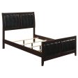 Carlton Queen Upholstered Bed Cappuccino Black Cheap