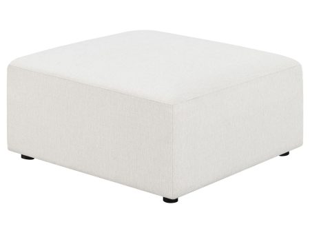 Freddie Upholstered Square Ottoman Pearl Fashion