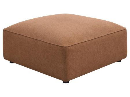 Jennifer Upholstered Ottoman Terracotta Discount