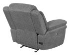 Bahrain Upholstered Power Glider Recliner Charcoal on Sale