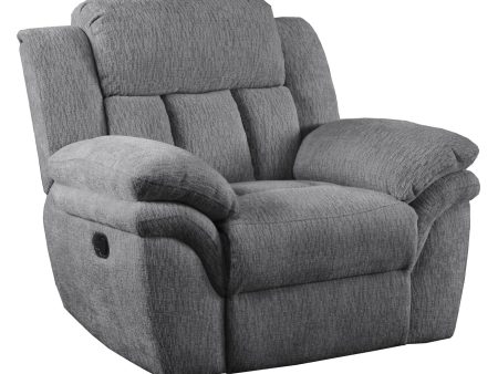 Bahrain Upholstered Power Glider Recliner Charcoal on Sale