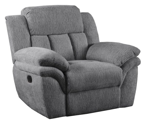 Bahrain Upholstered Power Glider Recliner Charcoal on Sale