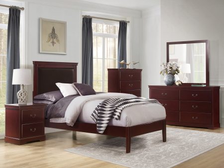 Seabright Cherry Youth Panel Bedroom Set For Sale