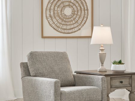 Bralynn Linen Swivel Glider Accent Chair Online now