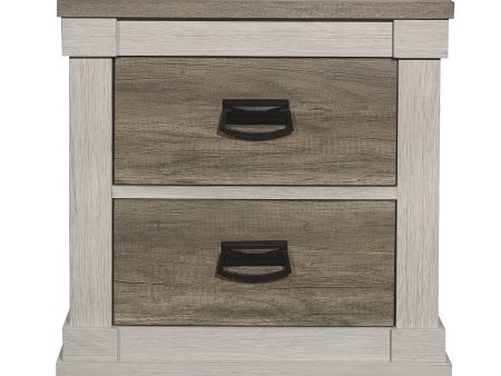 Arcadia White Weathered Gray Nightstand For Cheap