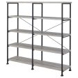 Analiese Gray Driftwood 4-Shelf Open Bookcase For Sale