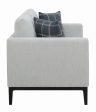 Apperson Cushioned Back Loveseat Light Gray For Discount