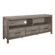 Bainbridge Weathered Gray 66  TV Stand For Discount