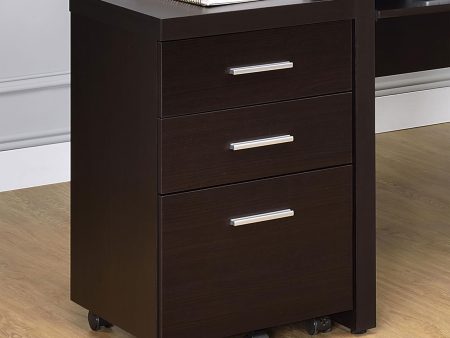 Skeena Cappuccino 3-Drawer Mobile Storage Cabinet Online Sale