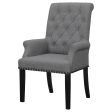 Alana Upholstered Tufted Arm Chair with Nailhead Trim Online now