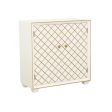 Belinda White Gold 2-Door Accent Cabinet For Discount