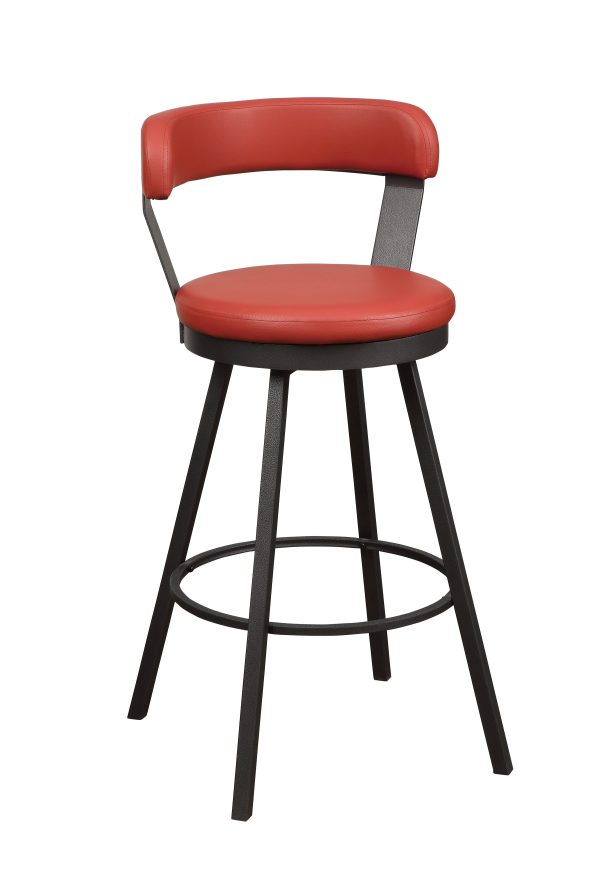 Appert Red Dark Gray Swivel Pub Height Chair, Set of 2 on Sale