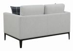 Apperson Cushioned Back Loveseat Light Gray For Discount