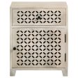 August White Washed 1-Door Accent Cabinet For Discount