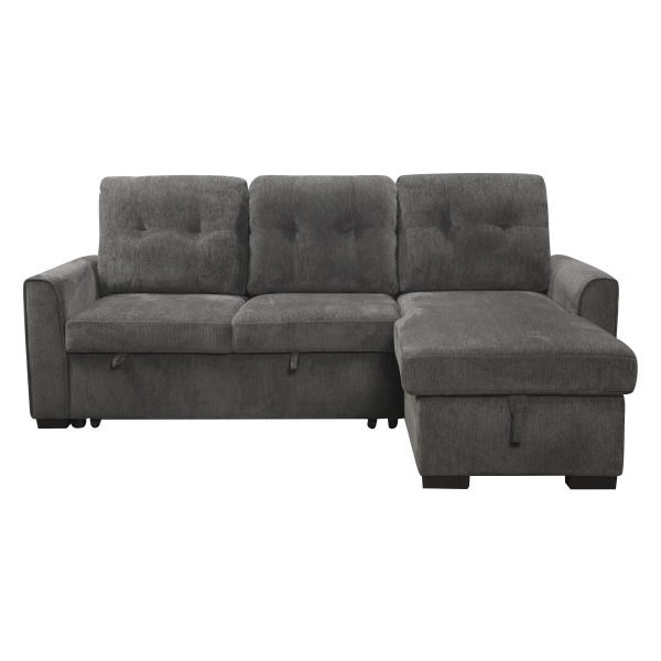 Carolina Dark Gray Reversible Storage Sleeper Sofa Chaise Online now