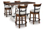 Valebeck Brown Counter Height Dining Table and 4 Barstools Fashion