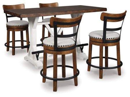 Valebeck Brown Counter Height Dining Table and 4 Barstools Fashion