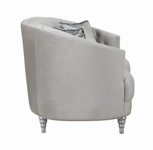 Avonlea Sloped Arm Tufted Sofa Gray Online Hot Sale