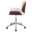 Addington Ecru Chrome Adjustable Height Office Chair Online Hot Sale