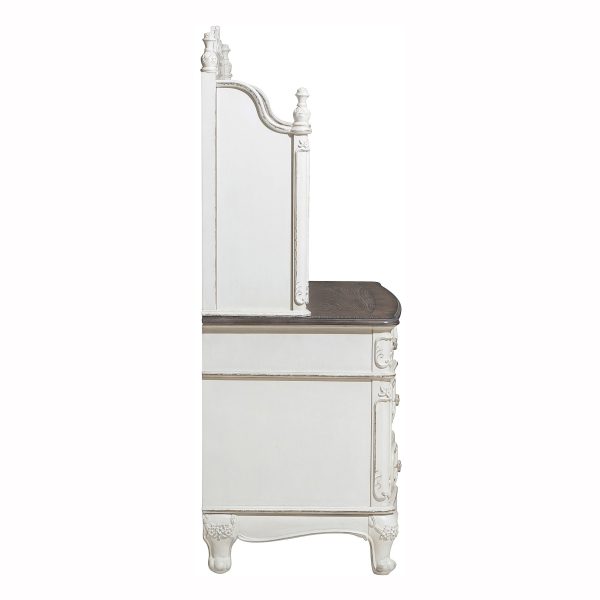 Cinderella Antique White Writing Desk with Hutch Online