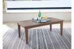 Emmeline Brown Outdoor Coffee Table For Discount