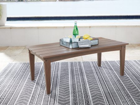 Emmeline Brown Outdoor Coffee Table For Discount