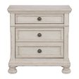 Bethel Wire Brushed White Nightstand Online