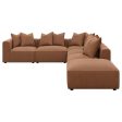 Jennifer 6-Piece Upholstered Modular Sectional Terracotta Supply