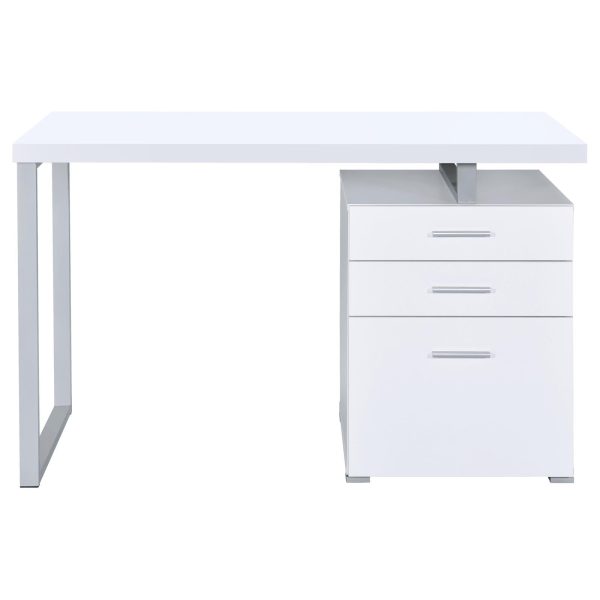 Brennan White 3-Drawer Office Desk Supply