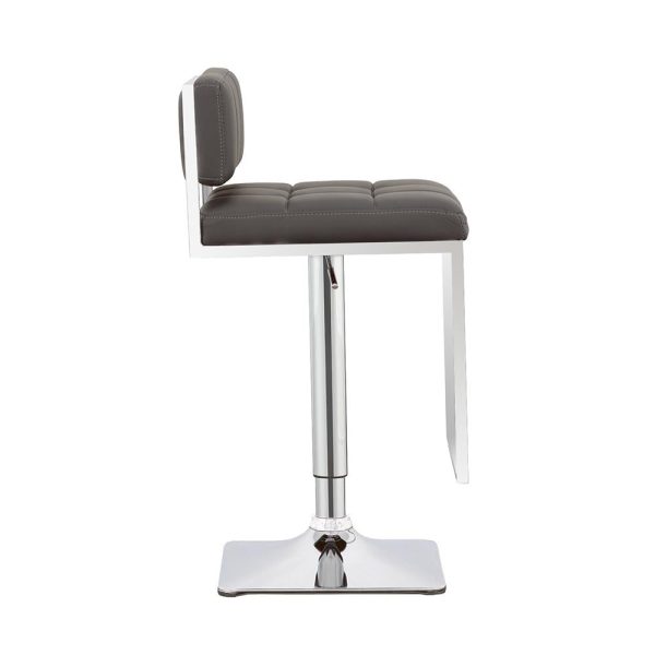 Alameda Chrome Gray Adjustable Bar Stool For Cheap