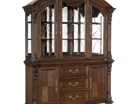 Bergen Dark Oak Buffet & Hutch For Discount