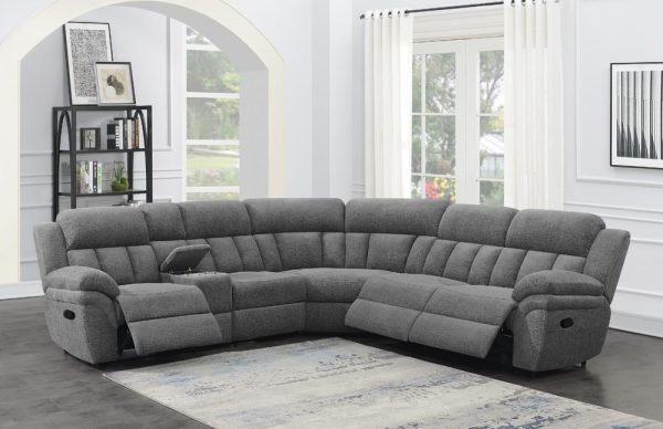 Bahrain 6-Piece Upholstered Motion Sectional Charcoal Hot on Sale